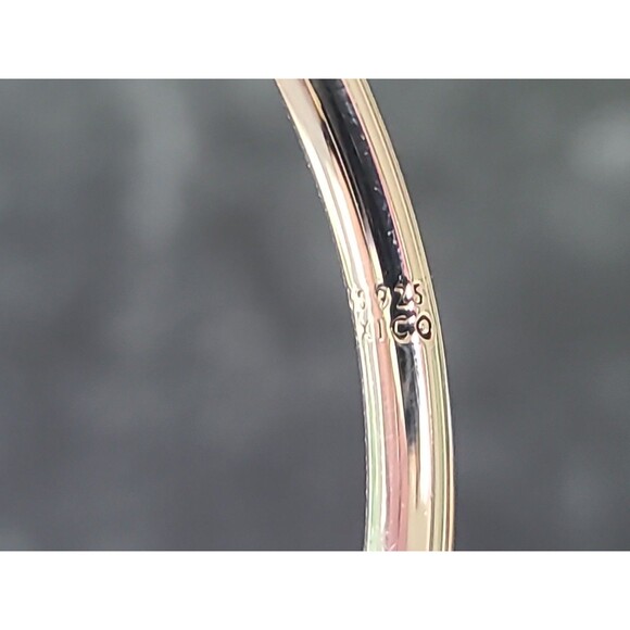 Sterling Silver 925 Double Ball Bypass Hinged Bangle Bracelet Made In Mexico AGS - Picture 7 of 10